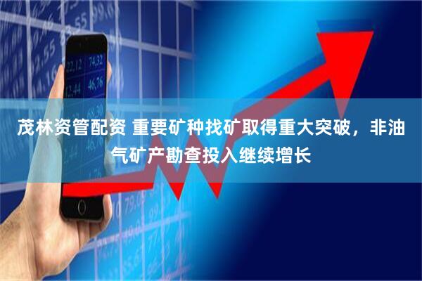 茂林资管配资 重要矿种找矿取得重大突破，非油气矿产勘查投入继续增长